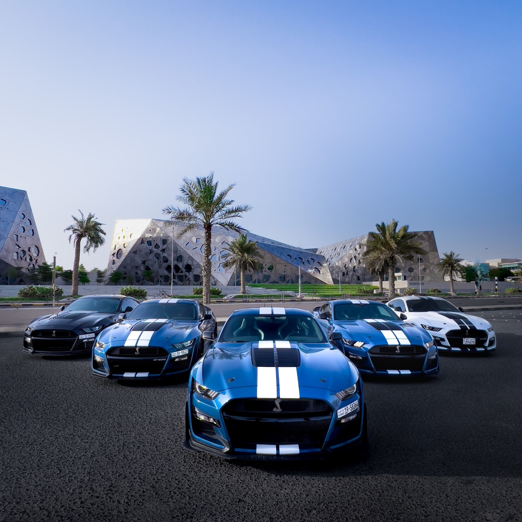 sporting cars in Kuwait City.