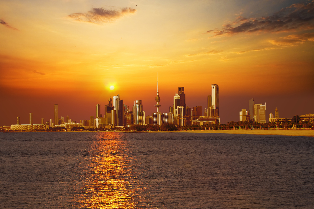 Beautiful sunset in Kuwait.