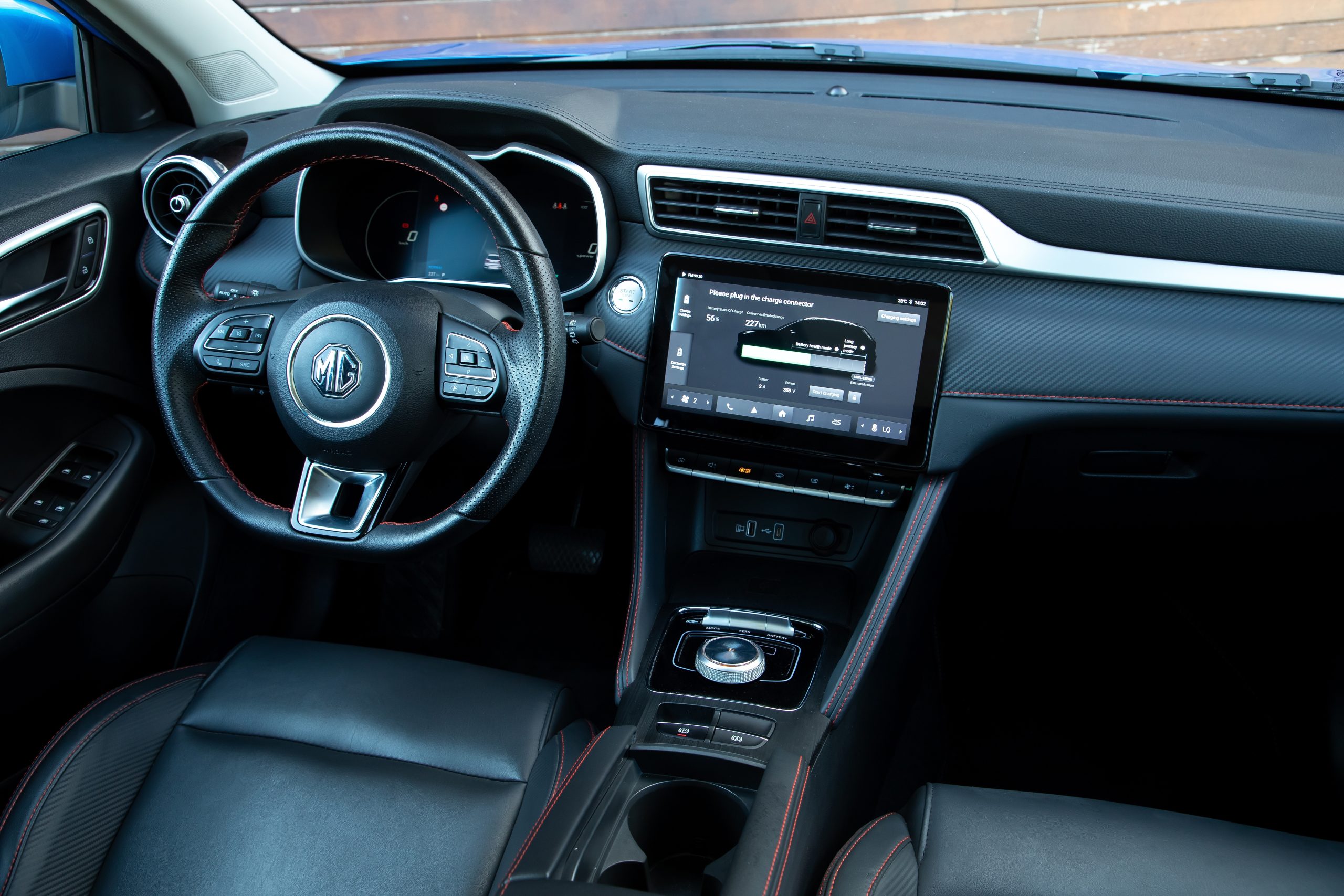 MG car interior
