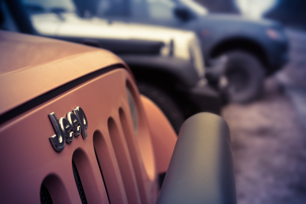 orange jeep wrangler
