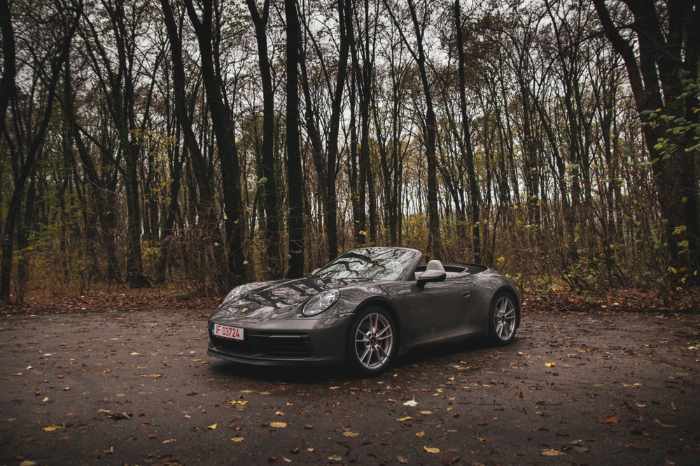 Porsche carrera 911 in the woods