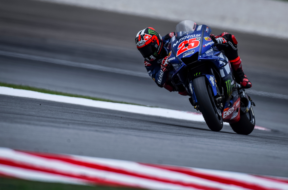 Yamaha motorcycle on the road racing.