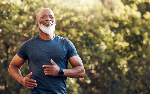 A Man jogging